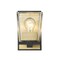 Z-Lite Bleeker Street 1 Light Wall Sconce, Matte Black & Olde Brass & Clear 475-1S-MB-OBR - alternate 7